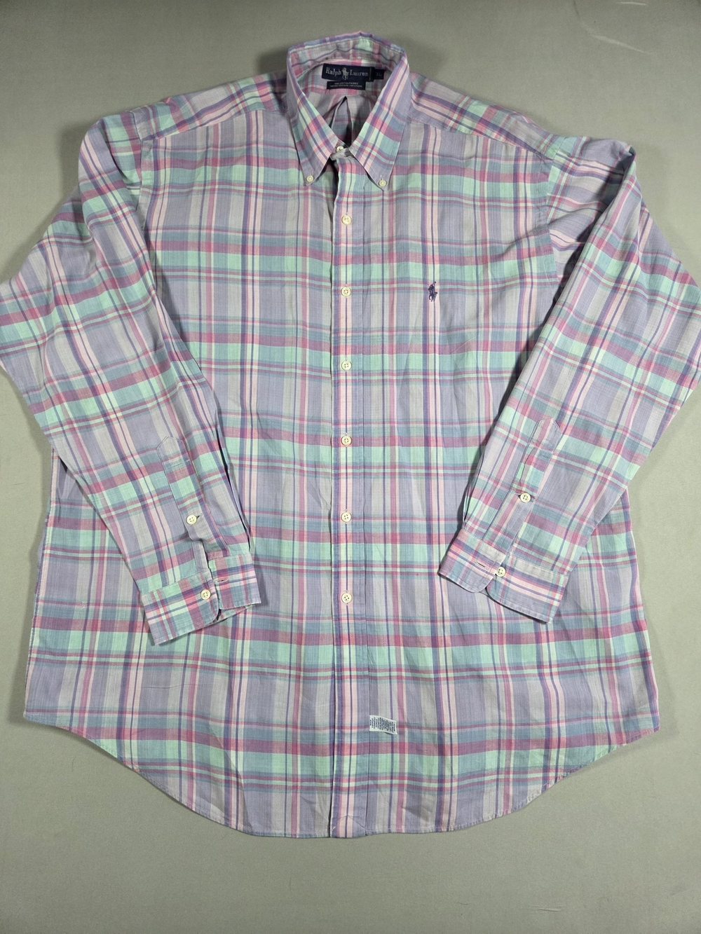 Polo Ralph Lauren Purple Plaid Button-Down Shirt Size XL